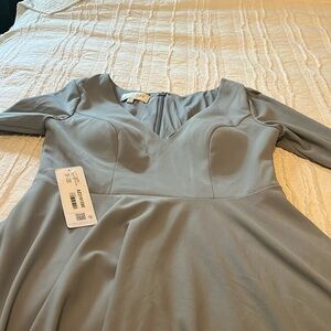 Azazie size 14 dress.  Color is Dusty Blue and it is brand new.